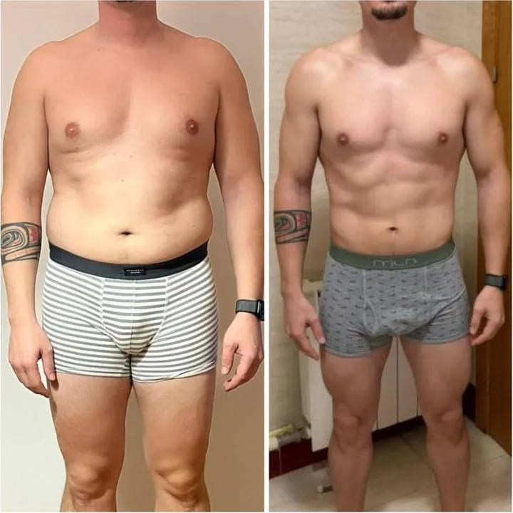 Cambio físico antes y después · Obsessive Team