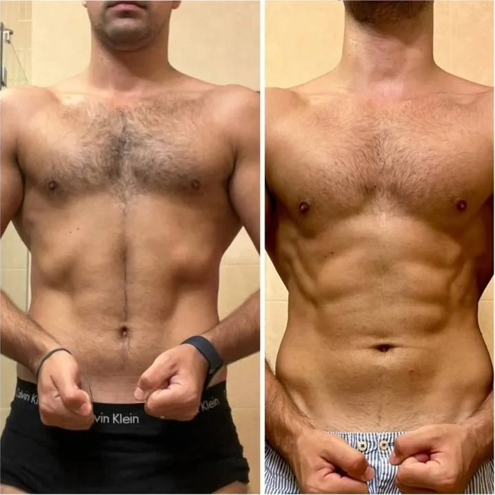 Cambio físico antes y después · Obsessive Team