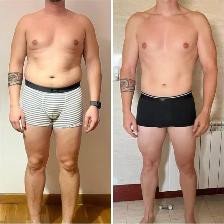 Cambio físico antes y después · Obsessive Team